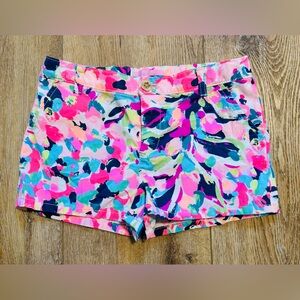 Lilly Pulitzer Girls’ Mini Callahan Shorts - Multi Pina Colada Club Print - 12